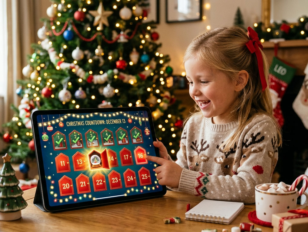 Christmas Girl Playing Game